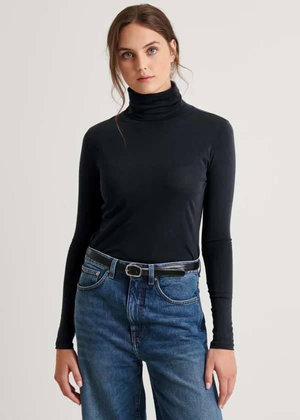 Lightweight Pima Cotton Turtleneck