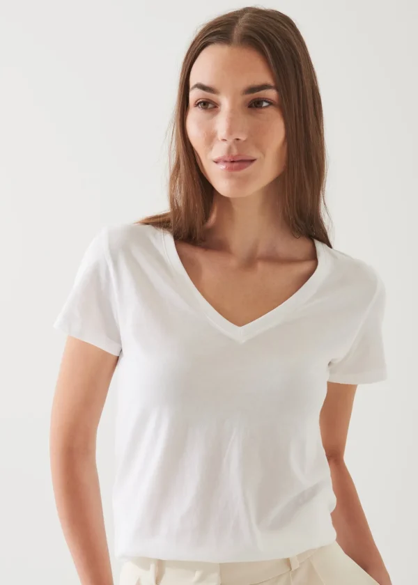 Lightweight Pima Cotton V-Neck