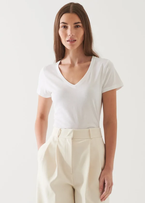 Lightweight Pima Cotton V-Neck