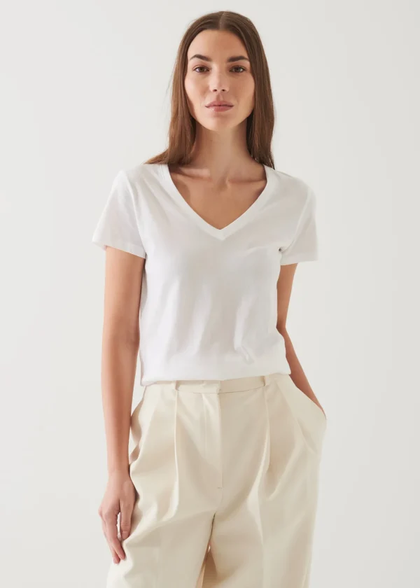 Lightweight Pima Cotton V-Neck