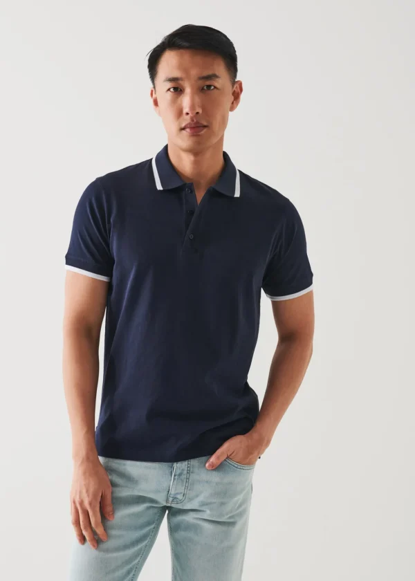 Mercerized Pima Cotton Tipped Polo