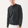 Merino Button Up Mock Neck Sweater