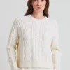 Merino Cable Knit Crewneck