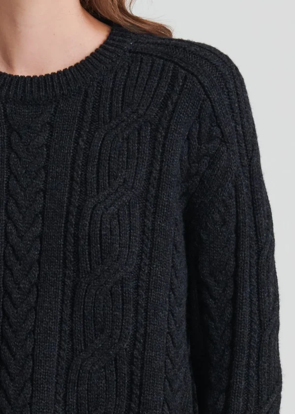 Merino Cable Knit Crewneck