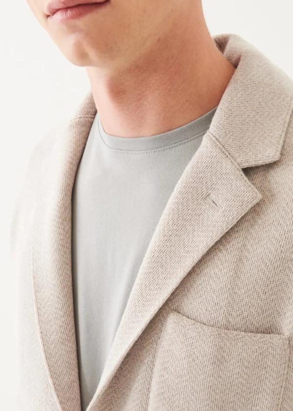 Merino Chevron Knit Blazer