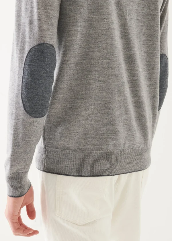 Merino Crewneck With Elbow Patches