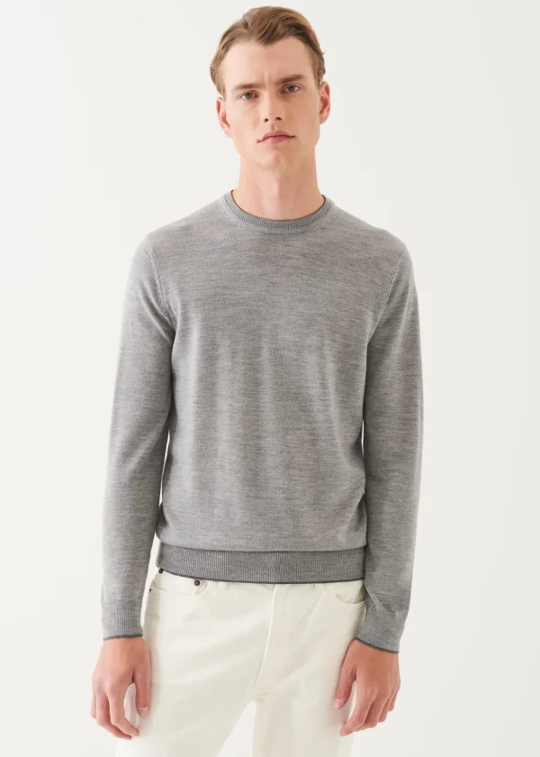 Merino Crewneck With Elbow Patches