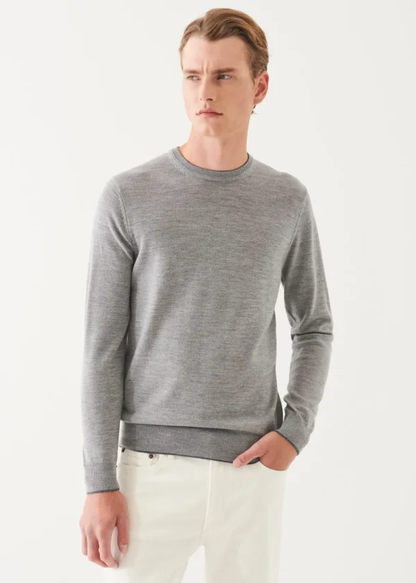 Merino Crewneck With Elbow Patches