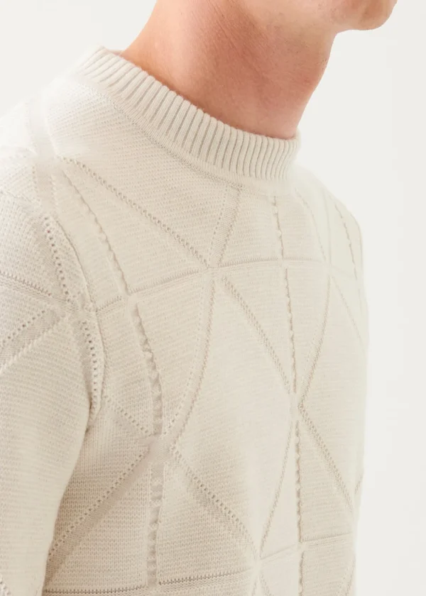 Merino Diamond Jacquard Crewneck