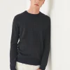 Merino Houndstooth Crewneck