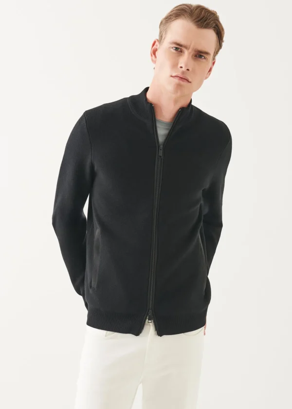 Merino Milano Stitch Full Zip Cardigan