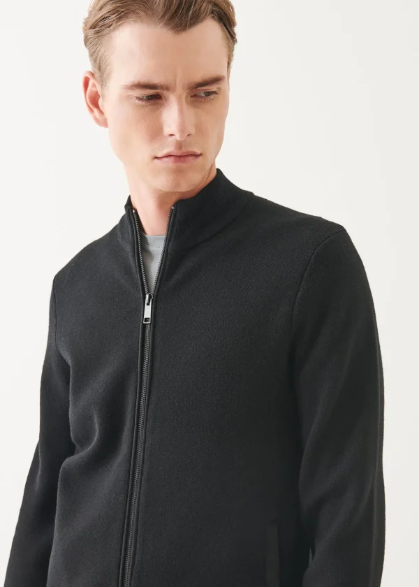 Merino Milano Stitch Full Zip Cardigan