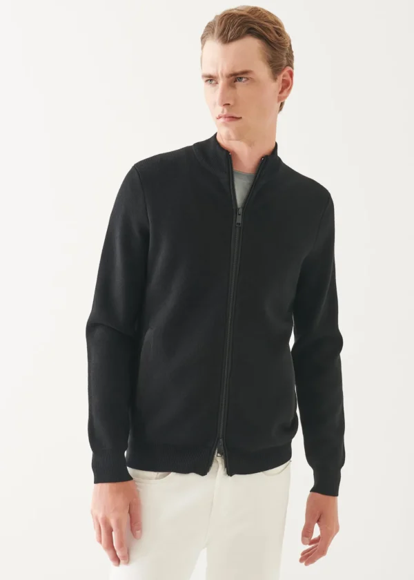 Merino Milano Stitch Full Zip Cardigan