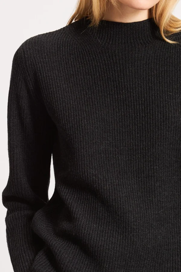 Merino Mock Neck Sweater