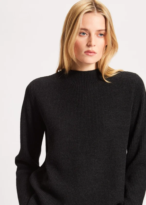 Merino Mock Neck Sweater