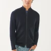 Merino Ribbed Full Zip Cardigan