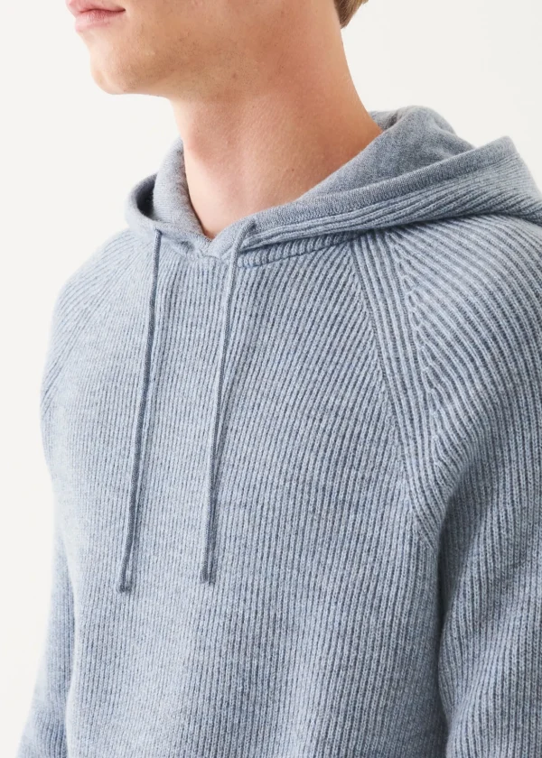 Merino Ribbed Hoodie