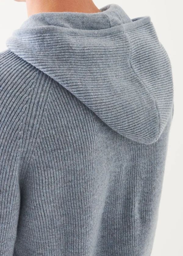 Merino Ribbed Hoodie