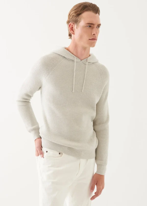 Merino Ribbed Hoodie