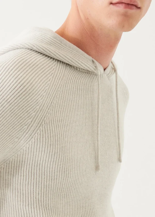 Merino Ribbed Hoodie