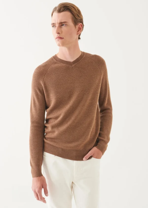 Merino Ribbed V-Neck