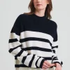 Merino Striped Crewneck