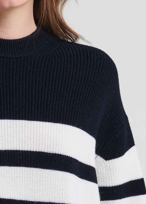 Merino Striped Crewneck