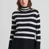 Merino Striped Turtleneck