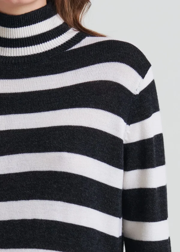 Merino Striped Turtleneck