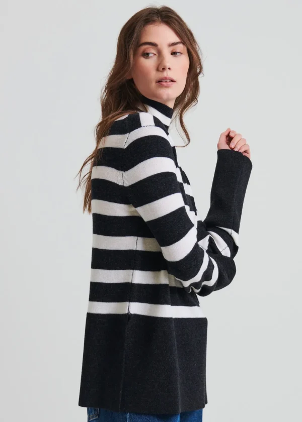 Merino Striped Turtleneck