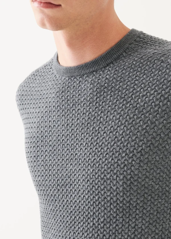 Merino Textured Crewneck