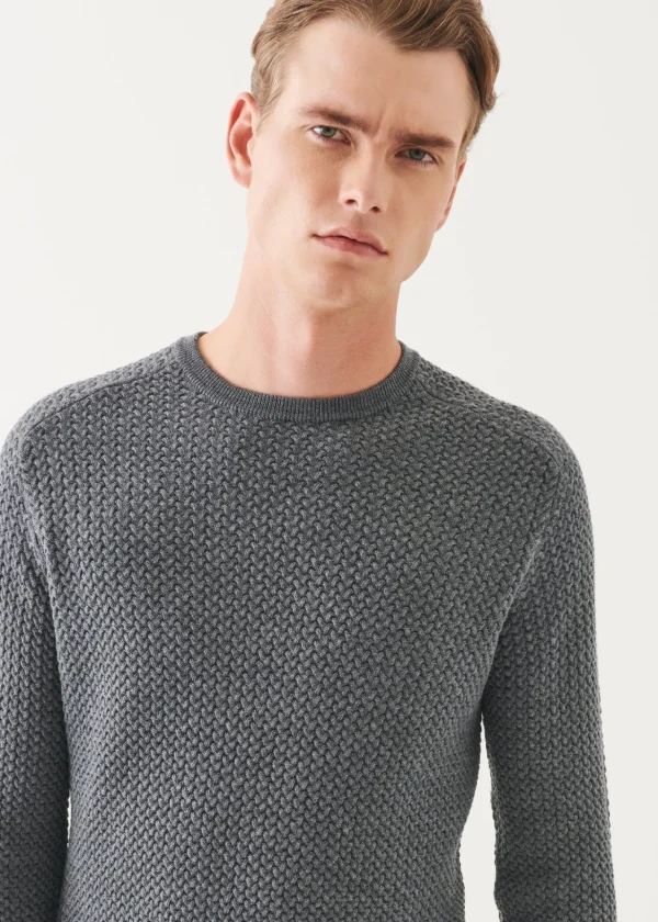 Merino Textured Crewneck