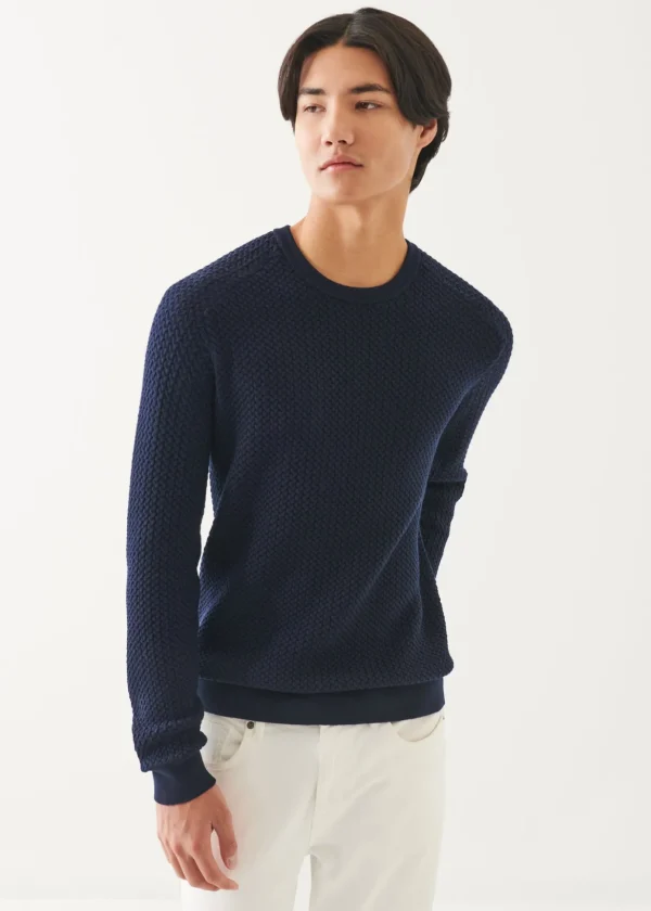 Merino Textured Crewneck