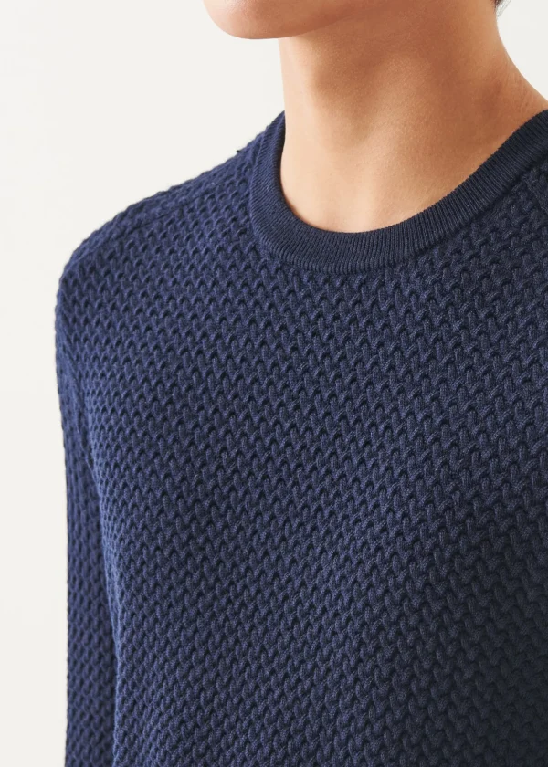 Merino Textured Crewneck