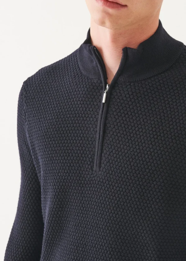 Merino Textured Quarter Zip