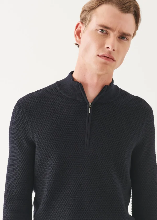 Merino Textured Quarter Zip