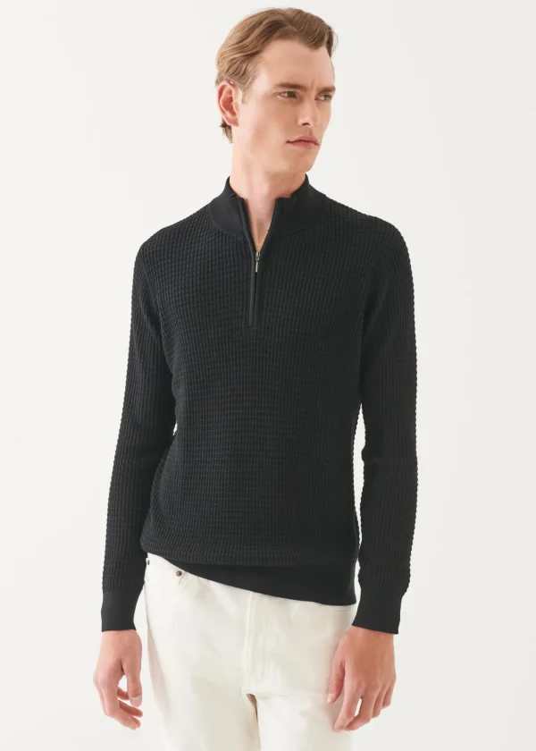 Merino Textured Quarter Zip