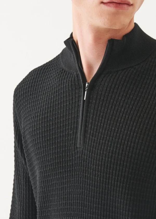 Merino Textured Quarter Zip