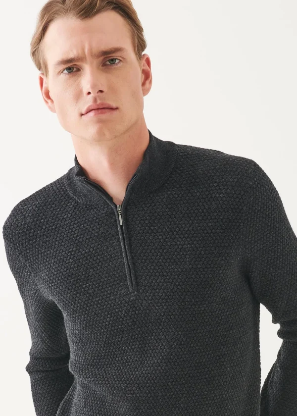 Merino Textured Quarter Zip