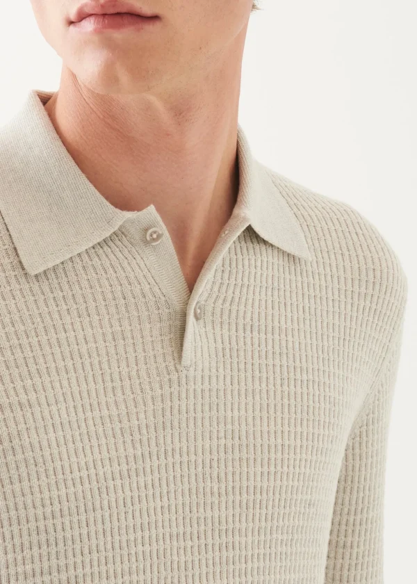 Merino Waffle Knit Polo