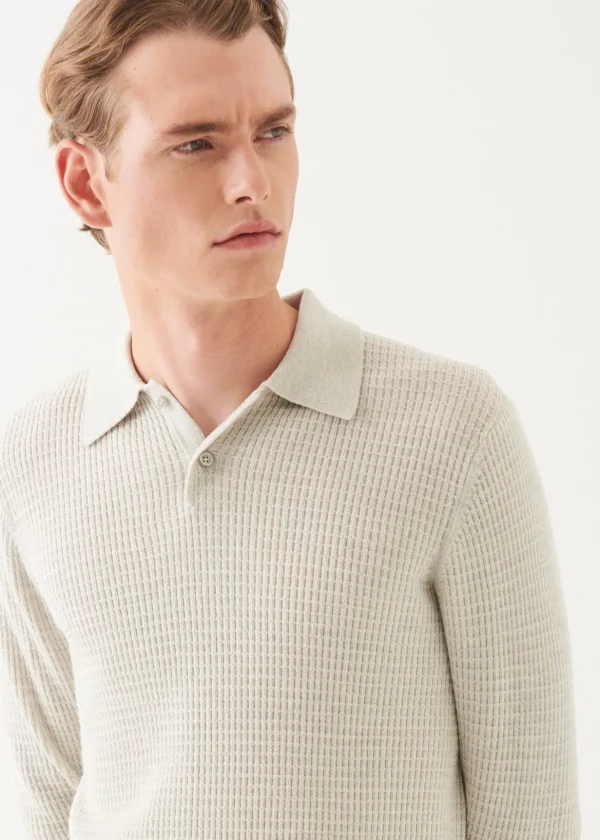 Merino Waffle Knit Polo
