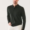 Merino Wool Button Down Polo