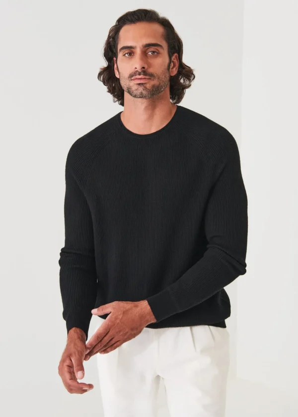 Merino Wool Ribbed Crewneck