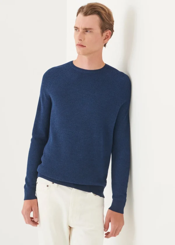 Merino Wool Ribbed Crewneck