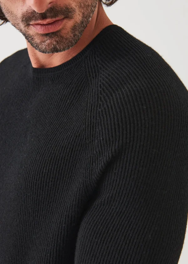 Merino Wool Ribbed Crewneck