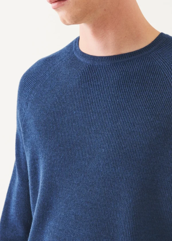 Merino Wool Ribbed Crewneck