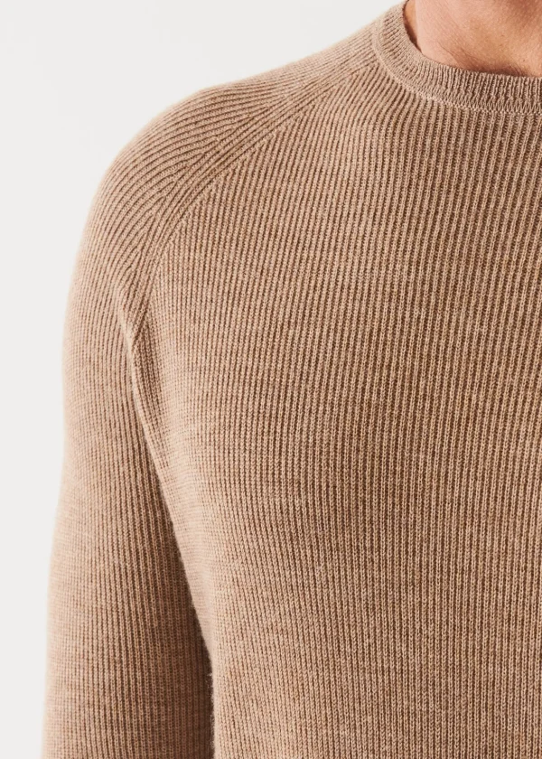 Merino Wool Ribbed Crewneck