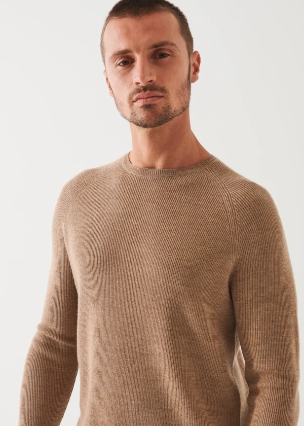 Merino Wool Ribbed Crewneck