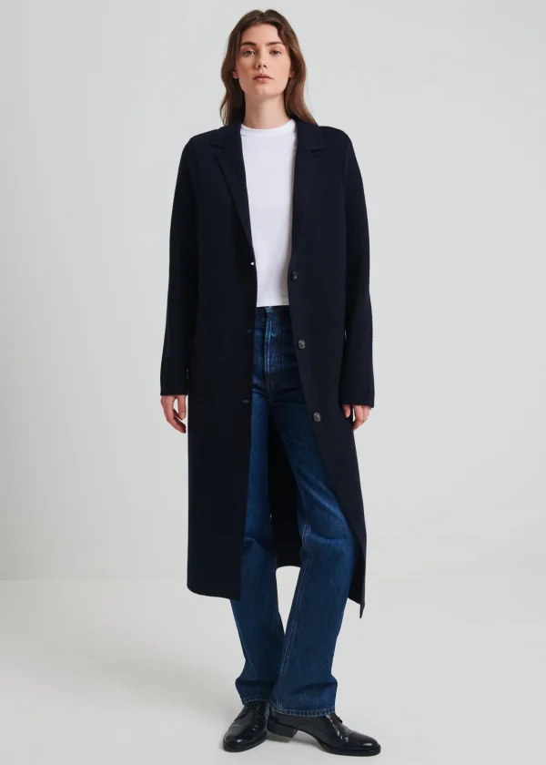 Merino Wool Single Breasted Coat