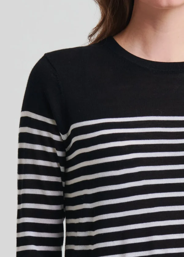 Merino Wool Stripe Crewneck